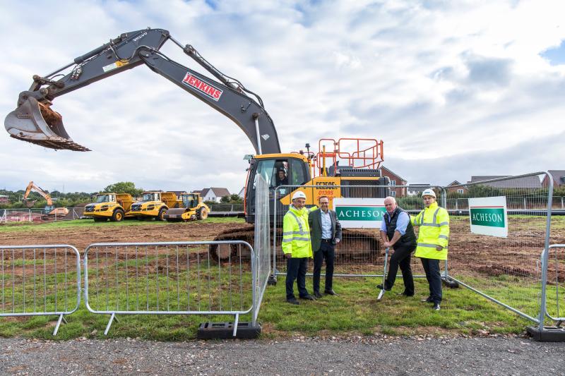 “A photo of Cllr Paul Arnott digging the ground at the Cranbrook development site.”