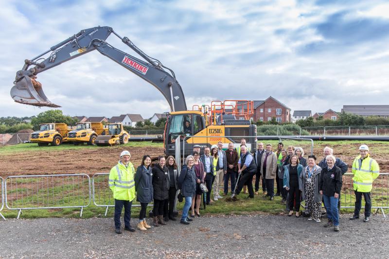 A photo of the stakeholders digging the ground at the Cranbrook development site.